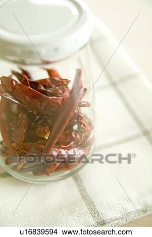 Chili pepper in glass jar View Large Photo Image Picture - Chili pepper in glass jar. Fotosearch