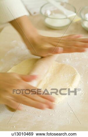 Woman rolling dough, blurred motion View Large Photo Image Stock Photo - Woman rolling dough, blurred motion. Fotosearch