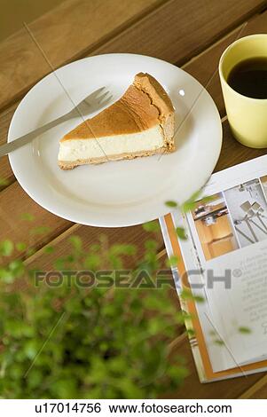 Stock Photograph - Baked cheesecake. Fotosearch