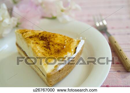 Chiboust cake on plate View Large Photo Image Stock Image - Chiboust cake on plate. Fotosearch