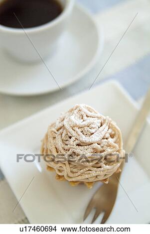 Sweet chestnut cake View Large Photo Image Picture - Sweet chestnut cake. Fotosearch