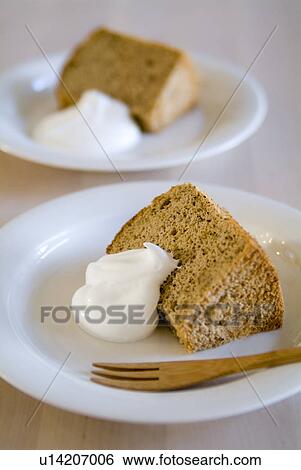 Tea chiffon cake View Large Photo Image Stock Photograph - Tea chiffon cake. Fotosearch