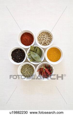 Stock Image - Herbs and spices. Fotosearch
