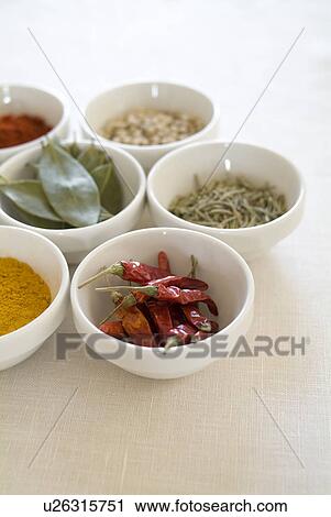 Stock Image - Herbs and spices. Fotosearch