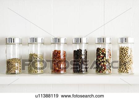 Stock Photo - Spice jars. Fotosearch