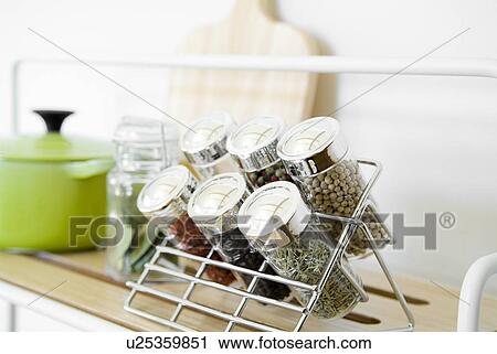 Stock Image - Spice rack. Fotosearch