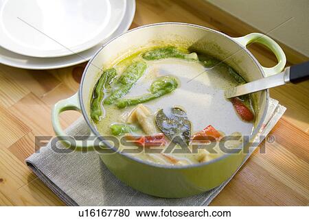 Thai green curry View Large Photo Image Stock Image - Thai green curry. Fotosearch