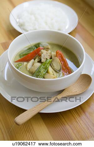 Stock Photo - Thai green curry. Fotosearch