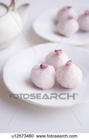 Stock Image - Sakura mochi. Fotosearch