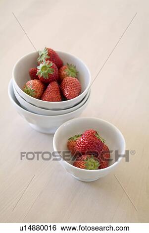 Stock Photograph - Strawberries in bowl. Fotosearch