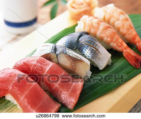Assorted sushi View Large Photo Image Stock Photo - Assorted sushi. Fotosearch