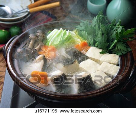 Stock Photography - Cod in pot. Fotosearch