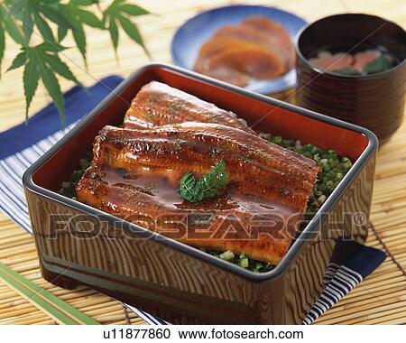 Steamed rice with eel View Large Photo Image Stock Image - Steamed rice with eel. Fotosearch