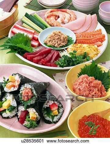Stock Image - Sushi rolls. Fotosearch