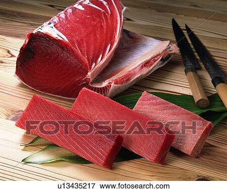 Stock Photo - Uncooked tuna. Fotosearch