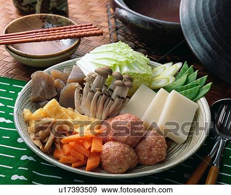 Stock Photo - Uncooked vegetable and meat ball. Fotosearch