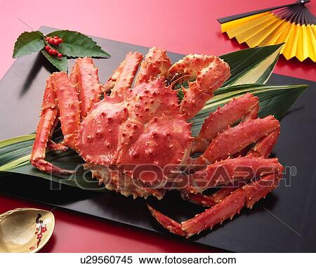 Stock Photography - Boiled king crab. Fotosearch