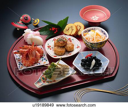 Japanese New Year Dishes View Large Photo Image Stock Photo - Japanese New Year Dishes. Fotosearch