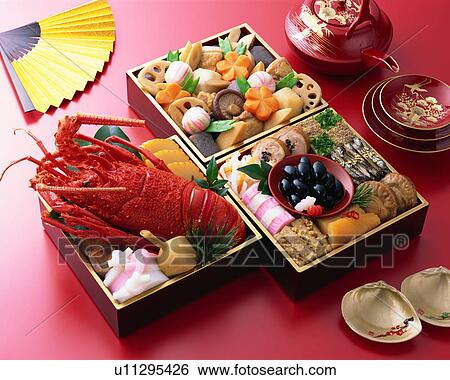 Stock Photograph - Japanese New Year Dishes. Fotosearch