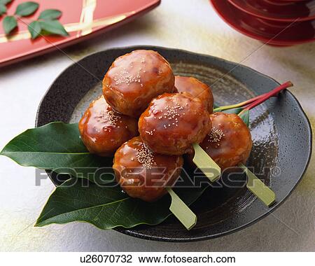 Stock Image - Meat Ball Teriyaki. Fotosearch