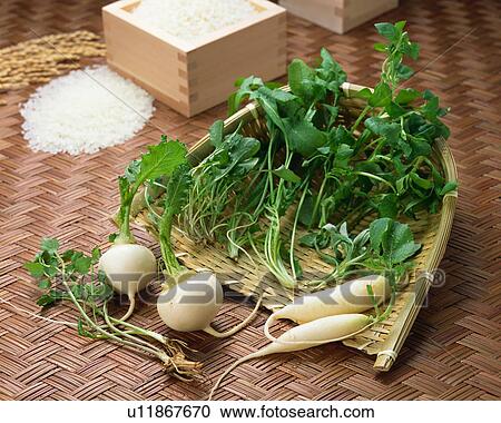 Nanakusa vegetable View Large Photo Image Stock Image - Nanakusa vegetable. Fotosearch