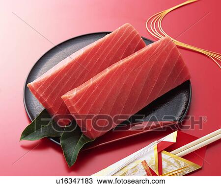 Stock Image - Uncooked tuna. Fotosearch