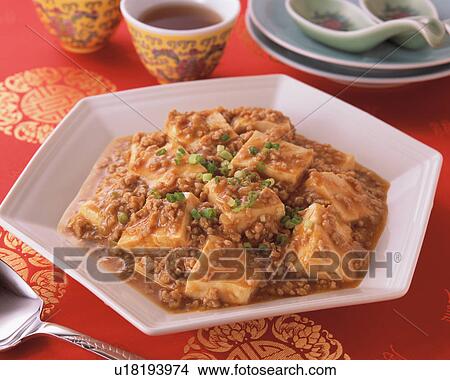 Picture - Bean Curd Szechuan Style. Fotosearch