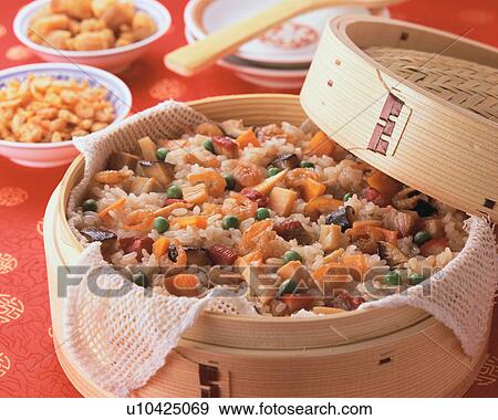 Stock Photo - Chinese Steamed Rice. Fotosearch