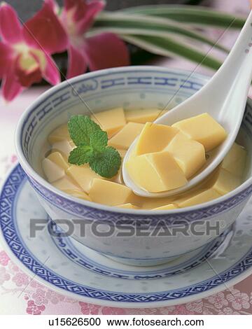 Stock Image - Mango Pudding. Fotosearch