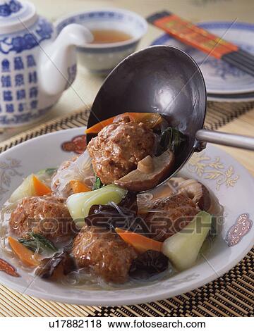 Stock Photo - Meat Ball with Vegetables. Fotosearch