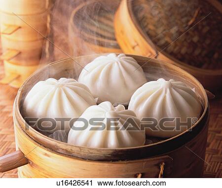 Stock Image - Steamed Bun. Fotosearch