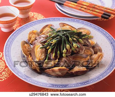 Stock Image - Steamed Clam. Fotosearch