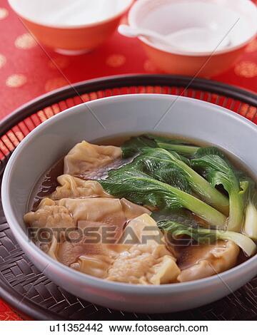 Stock Image - Wonton Soup. Fotosearch