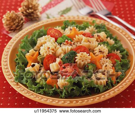 Stock Photography - High angle view of a dish full of salad. Fotosearch