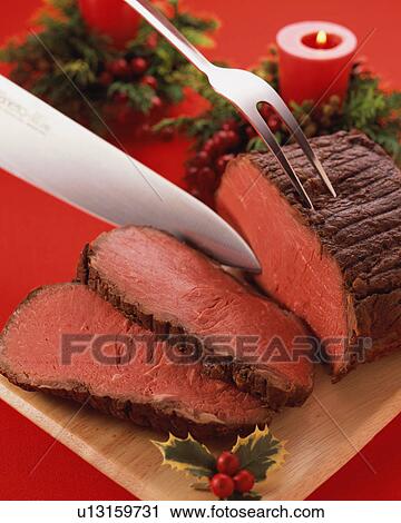 Roast Beef, close-up View Large Photo Image Stock Image - Roast Beef, close-up. Fotosearch