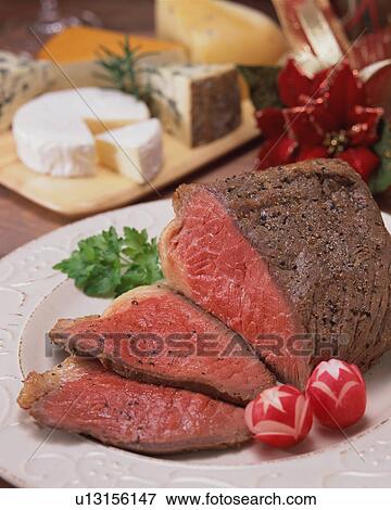 Roast Beef, close-up View Large Photo Image Stock Photo - Roast Beef, close-up. Fotosearch