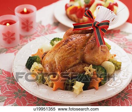 Roast chicken on plate View Large Photo Image Stock Photography - Roast chicken on plate. Fotosearch