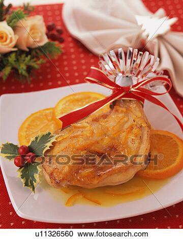 Roast chicken with orange sauce View Large Photo Image Stock Image - Roast chicken with orange sauce. Fotosearch