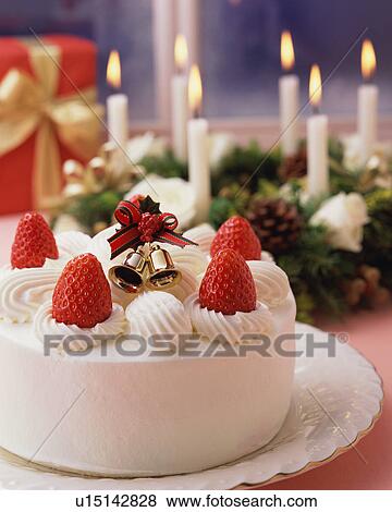 Stock Photo - Strawberry cake. Fotosearch