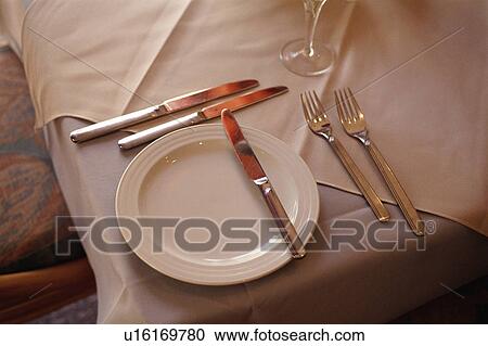 Cutlery on table View Large Photo Image Stock Image - Cutlery on table. Fotosearch