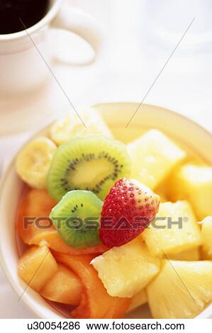 Stock Photograph - Fruit salad, close-up. Fotosearch