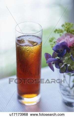 Stock Photo - Glass of iced tea. Fotosearch