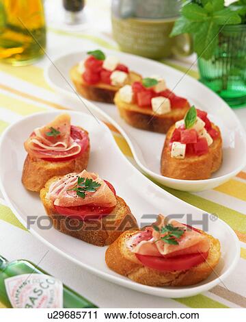 Open faced sandwiches View Large Photo Image Stock Image - Open faced sandwiches. Fotosearch