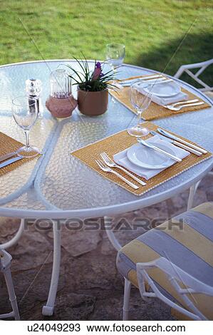 Place settings on a table View Large Photo Image Stock Image - Place settings on a table. Fotosearch