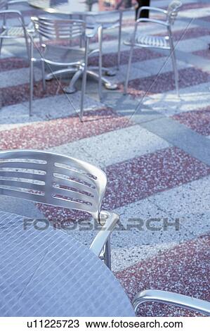 Stock Image - Tables and chairs. Fotosearch