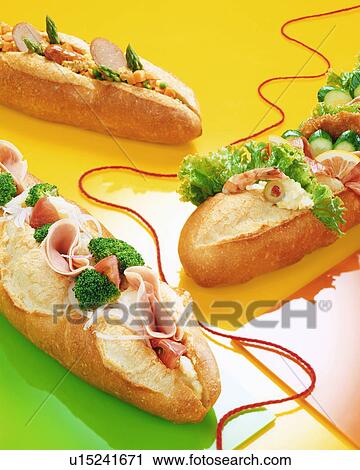 Baguette Sandwiches View Large Photo Image Stock Image - Baguette Sandwiches. Fotosearch