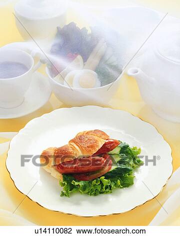 Croissant sandwich View Large Photo Image Stock Image - Croissant sandwich. Fotosearch