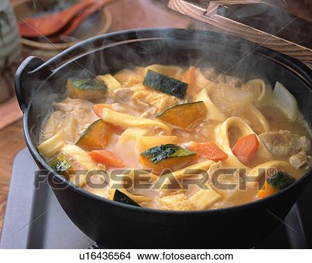 Picture - Japanese wheat noodle. Fotosearch
