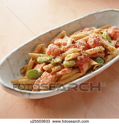 Penne with cheese and ham View Large Photo Image Stock Image - Penne with cheese and ham. Fotosearch