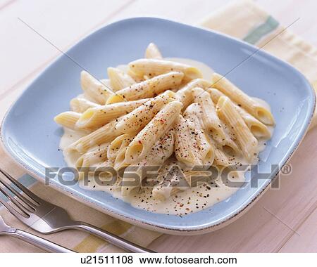 Stock Photo - Penne with cheese. Fotosearch